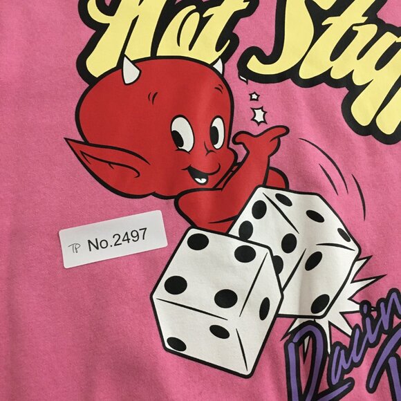 Divided H&M Womens M Oversized Pink Sweatshirt with Fleece Lining Graphic Top - Picture 15 of 15